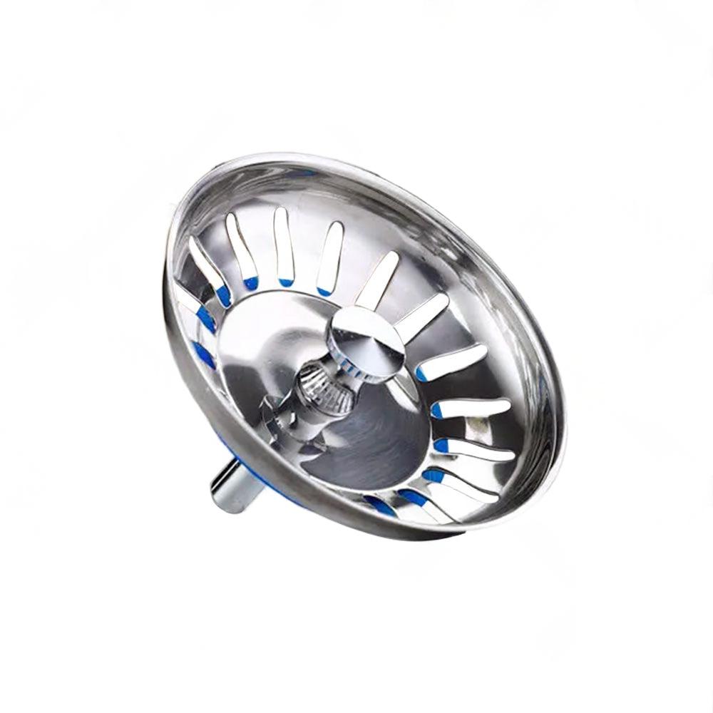 2PCS Kitchen Sink Strainer Plug Waste Drain Stopper Filter Stainless Steel
