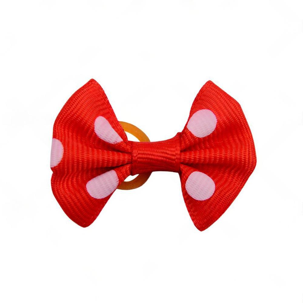 Up To 100PCS Pet Small Dog Hair Bows Rubber Bands Puppy Cat Grooming Accessory