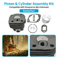 Suitable for Husqvarna 365 Chainsaw 48mm Piston  and  Cylinder Assembly Kit