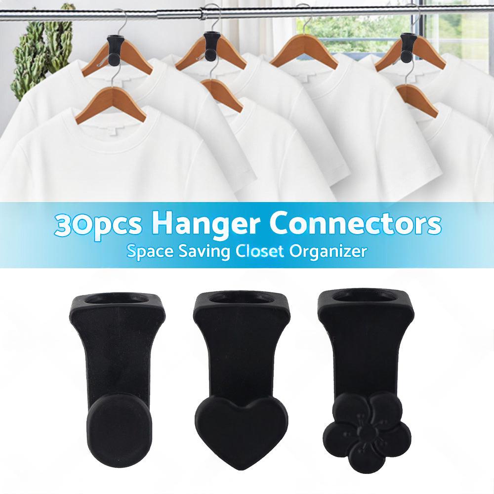 30PCS Closet Clothes Hanger Connector Hook Closet Space Organizer Space Saving