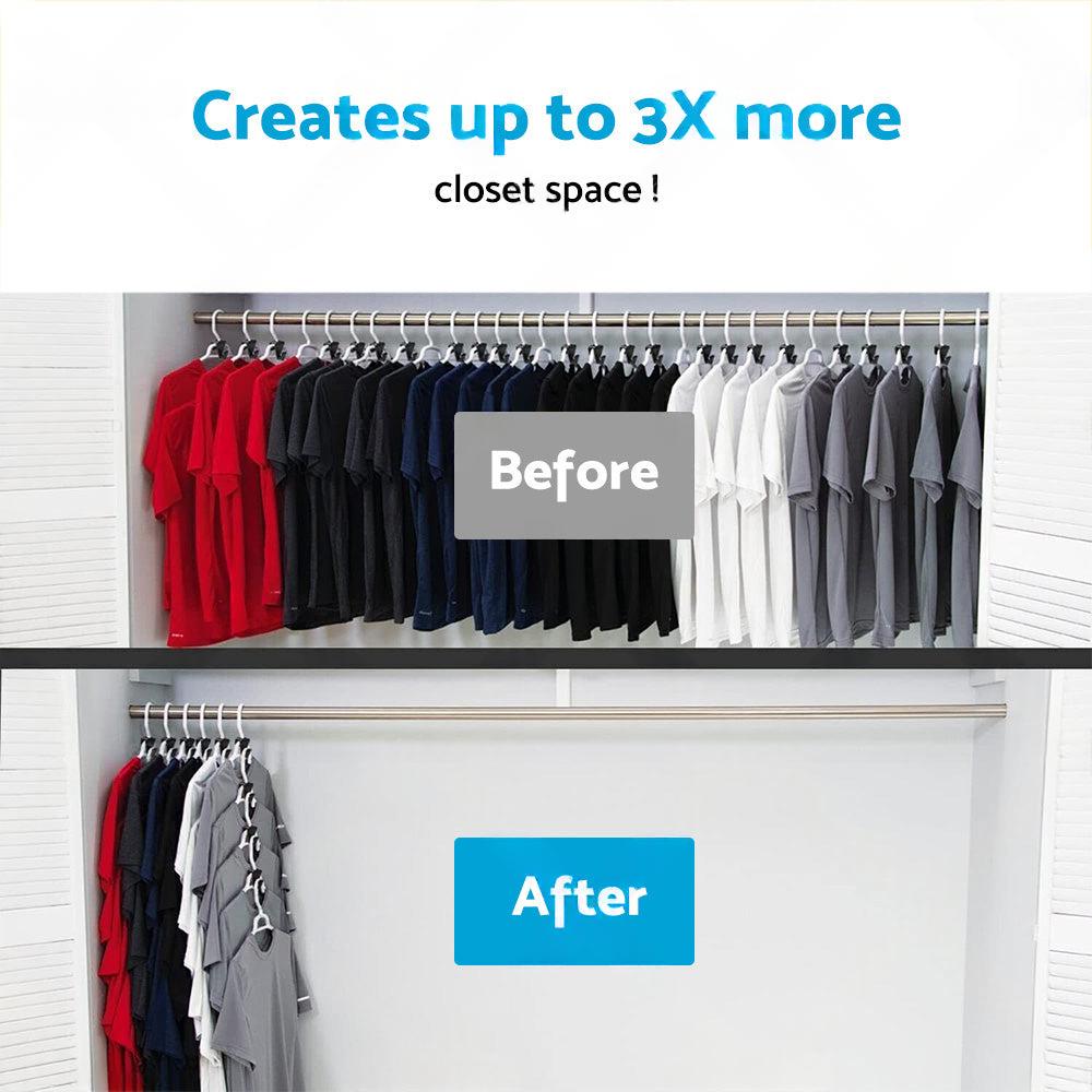 30PCS Closet Clothes Hanger Connector Hook Closet Space Organizer Space Saving