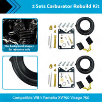 2 Sets Carburetor Rebuild Repair Kit Suitable For Yamaha XV750 Virago 1981-1983