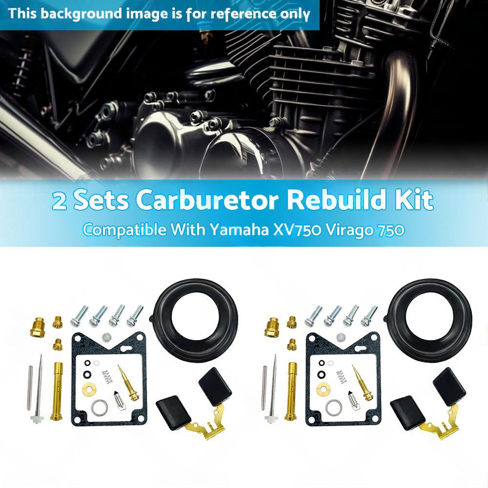 2 Sets Carburetor Rebuild Repair Kit Suitable For Yamaha XV750 Virago 1981-1983