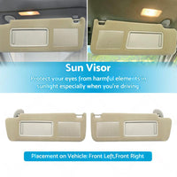 Sun Visor Pair Left & Right Suitable For Toyota Prado TRJ120 RZJ120 LJ120 KZJ120 KDJ120