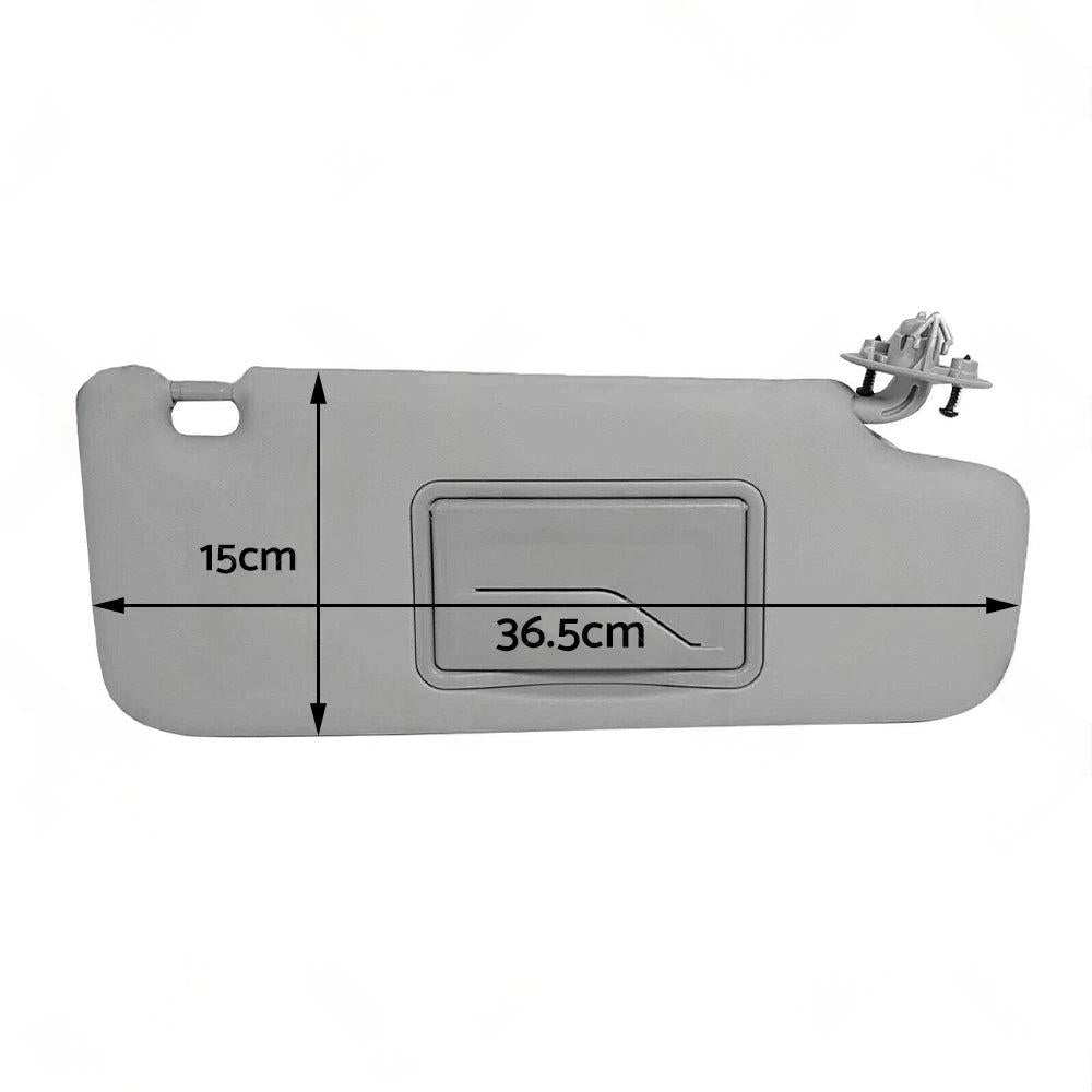 Sun Visor Pair Left & Right Suitable For Holden Barina TM 2011-2018 Grey