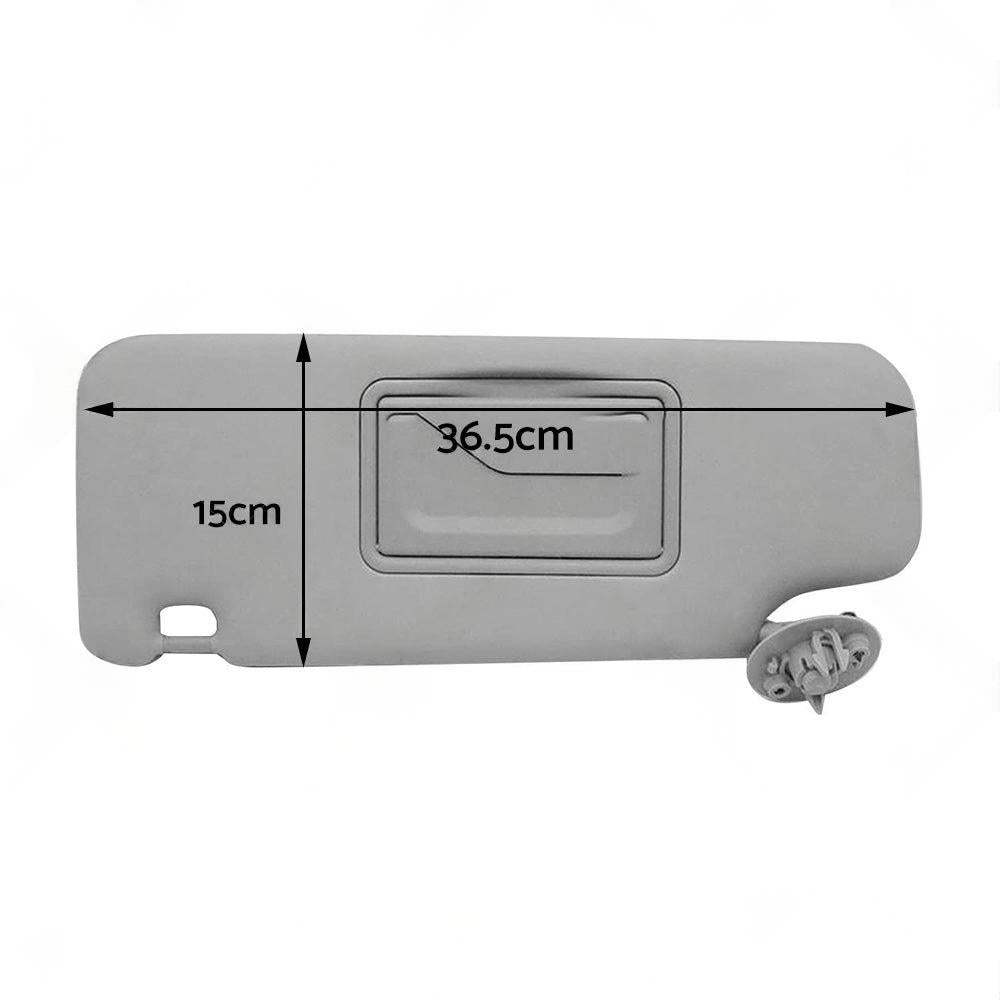 Sun Visor Pair Left & Right Suitable For Holden Barina TM 2011-2018 Grey