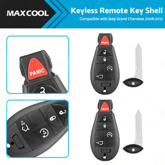 compare product 2x Keyless Remote Key Fob Shell Suitable For Jeep Grand Cherokee 2008-2012