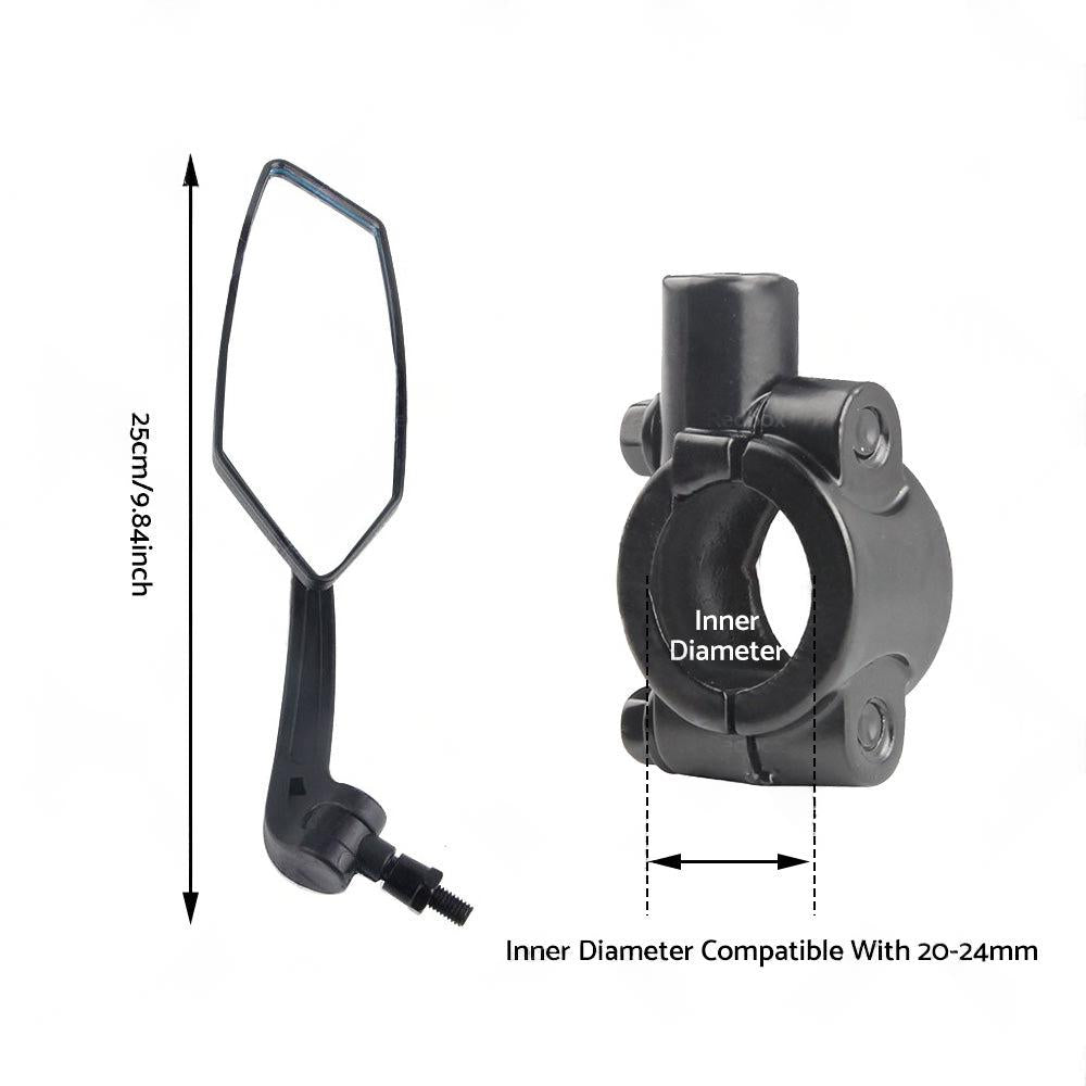 Bicycle Handlebar Rearview Mirrors Rectangle Back Mirror Suitable For Bike & Cycle