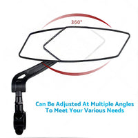 Bicycle Handlebar Rearview Mirrors Rectangle Back Mirror Suitable For Bike & Cycle