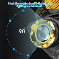 USB-Rechargeable LED Headlamp Flashlight Torch Suitable For Outdoor and Camping, 12,000,000lm