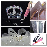 Applicator Wand Heat Gun for Hot fix Hotfix Rhinestone Crystal Tool AU plug
