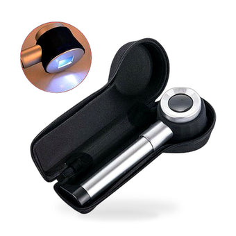compare product Hand Held 45x Magnifying Glass Jewellery Magnifier Loupe with Scale 3 LED Lights