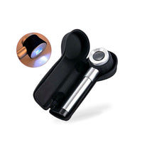 Hand Held 45x Magnifying Glass Jewellery Magnifier Loupe with Scale 3 LED Lights