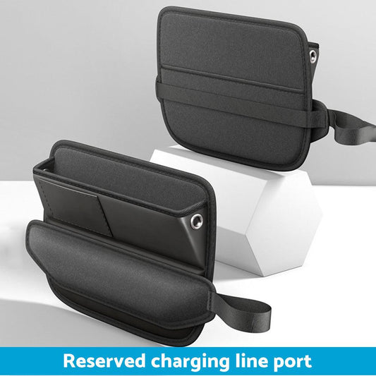 Car Seat Gap Storage Bag Organizer PU Leather With Exclusive Charging Cable Hole Suitable For Vehicles