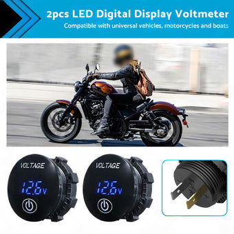 compare product Car Panel Voltmeter 2PCS Volt Gauge Voltage Meter 12V-24V LED Digital Display DC