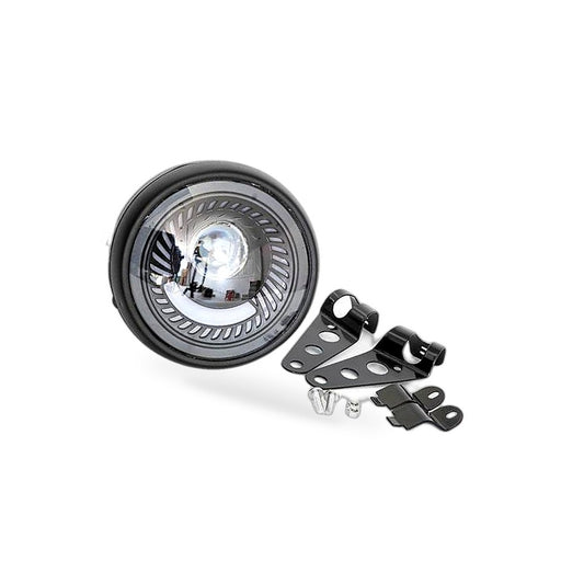 6.5-inch Motorcycle LED Headlight with Spiral Side Mount Bracket Suitable for Ca