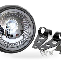 6.5-inch Motorcycle LED Headlight with Spiral Side Mount Bracket Suitable for Ca