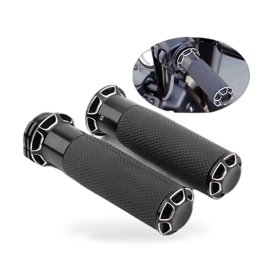 1-inch Pair Black Hand Grip Handle Bar Suitable for Harley-Davidson VRSC 1996-20