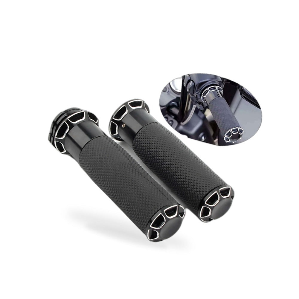 1-inch Pair Black Hand Grip Handle Bar Suitable for Harley-Davidson VRSC 1996-20