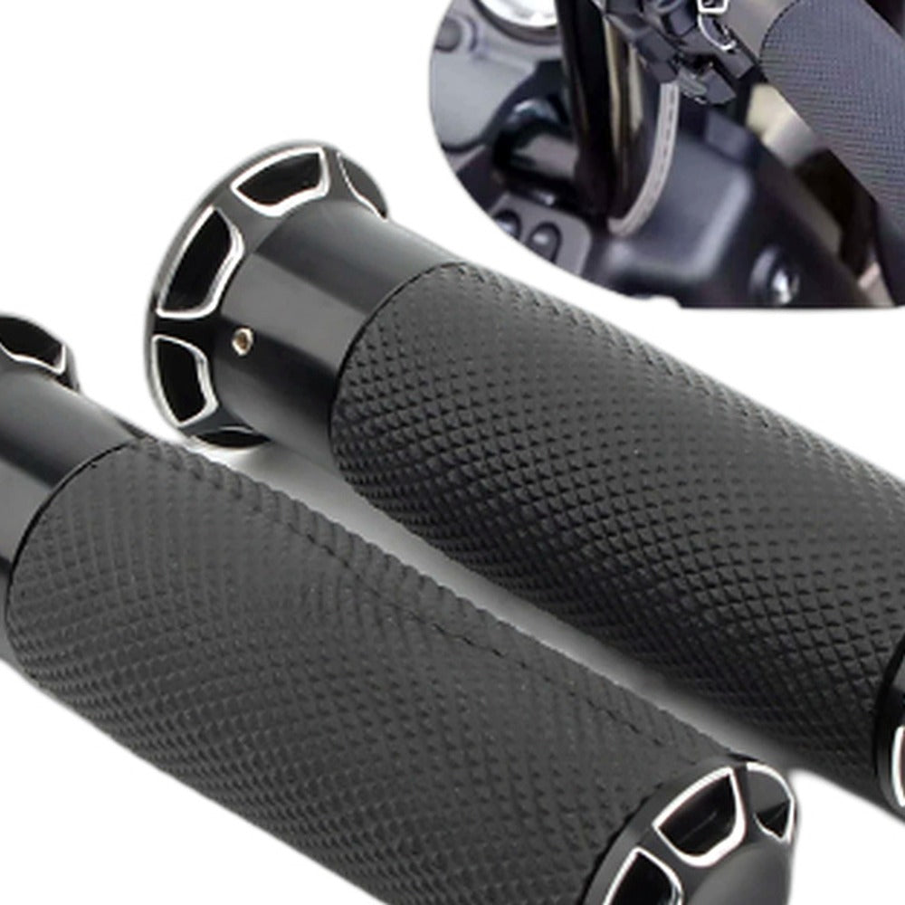 1-inch Pair Black Hand Grip Handle Bar Suitable for Harley-Davidson VRSC 1996-20