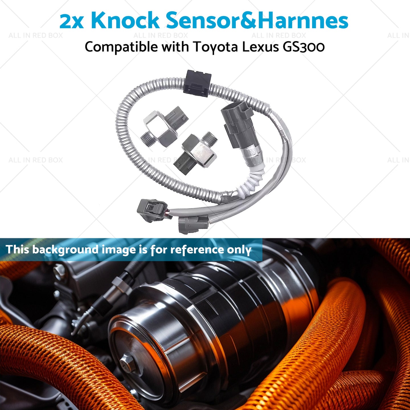 {{ 89615-12090 2x Knock Sensor and Harnnes Suitable for Toyota Lexus GS300 3. 0L 4Runner }} - Buy Car Parts Online at {{ Kaka Auto Parts }}.