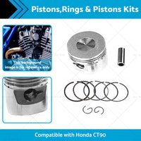 {{ Suitable for Honda CT90 66-79 STD Piston Kit 47mm Rings Pin Clips }} - Buy Car Parts Online at {{ Kaka Auto Parts }}.