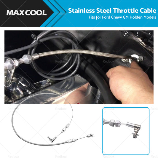 {{ 36 inch  Braided Stainless Steel Throttle Cable Fits for Ford Chevy GM Holden Models }} - Buy Car Parts Online at {{ Kaka Auto Parts }}.