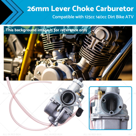 {{ 26mm Lever Choke Carburetor Carby Suitable for 125cc 140cc Dirt Bike ATV }} - Buy Car Parts Online at {{ Kaka Auto Parts }}.