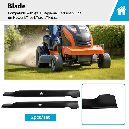 {{ Blades Suitable For 42 inch  Husqvarna,Craftsman Ride on Mower LT125 LT140 LTH1842 }} - Buy Car Parts Online at {{ Kaka Auto Parts }}.