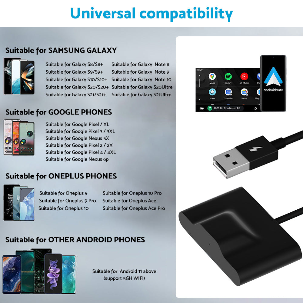 Wireless CarPlay Adapter Suitable For Android & Most Vehicles with CarPlay Auto