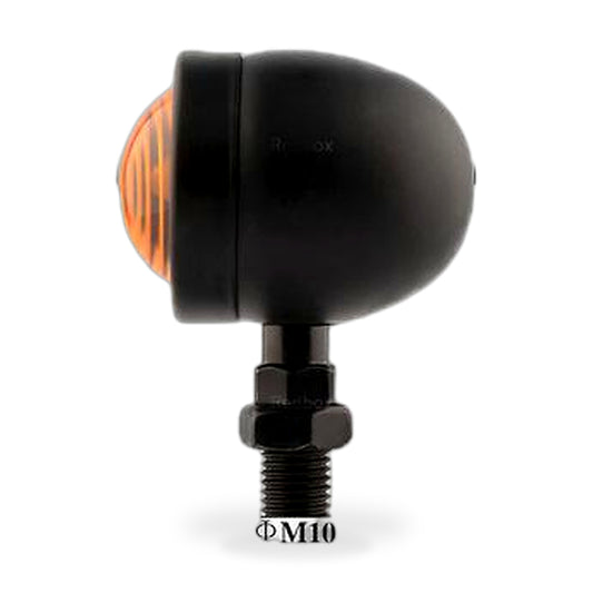 4x Black Motorcycle Amber Bullet Indicators Suitable for Universal Motorcycles