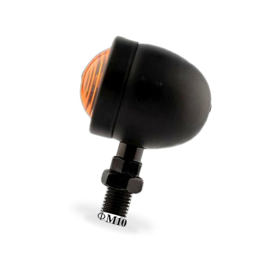 4x Black Motorcycle Amber Bullet Indicators Suitable for Universal Motorcycles