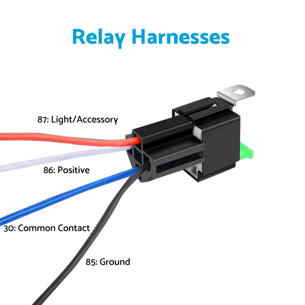 6x 12V 4-Pin Automotive Relays 30A Normally Open with Built-In 30A Fuse Suitable For Universal Vehicles