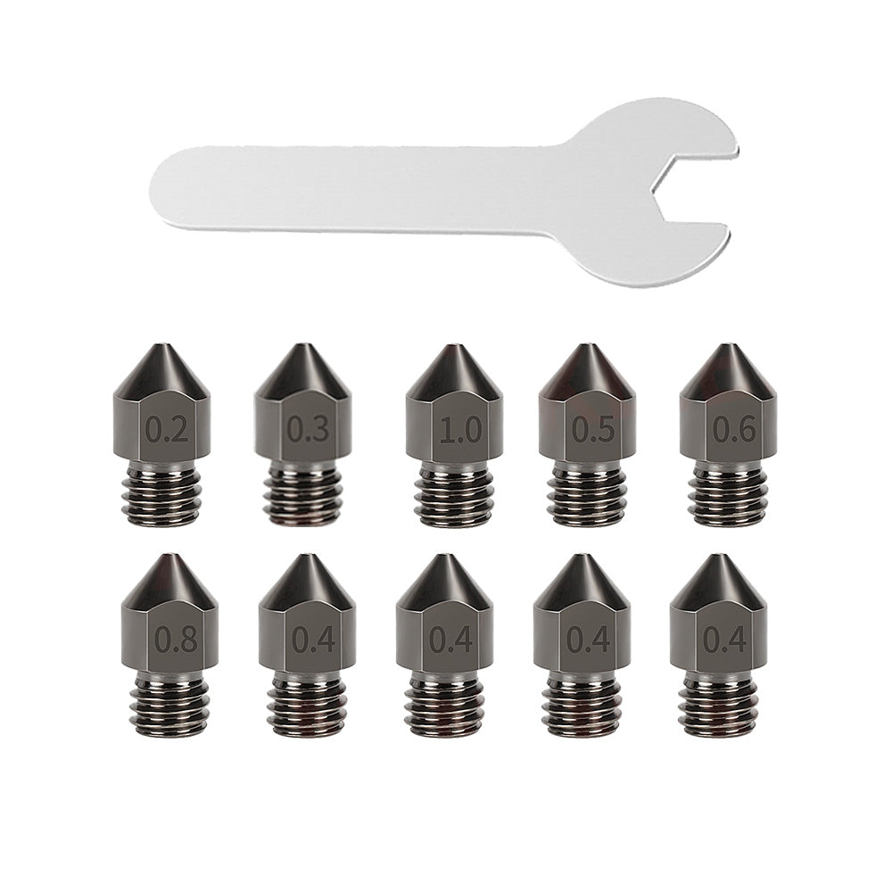 {{ 10Pcs Hardened Steel Nozzle Suitable for Creality CR-10 Ender 3 Pro 5 Series }} - Buy Car Parts Online at {{ Kaka Auto Parts }}.