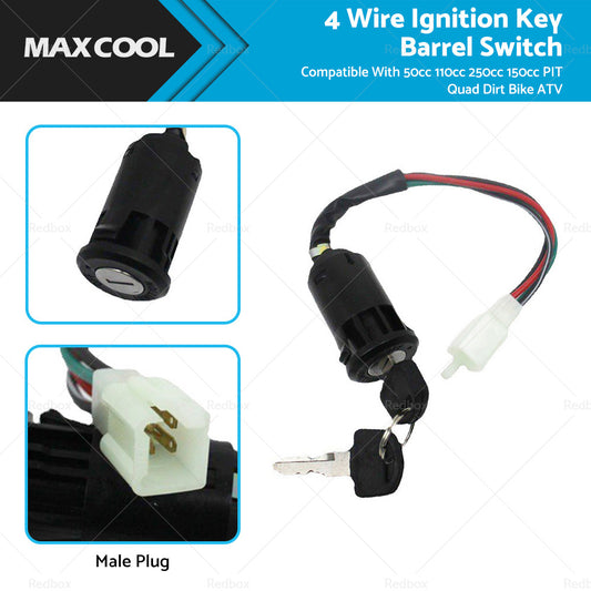 {{ 4 Wire Ignition Key Barrel Switch 50cc 110cc 125cc 250cc PIT Quad Dirt Bike ATV }} - Buy Car Parts Online at {{ Kaka Auto Parts }}.