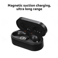 1 pair of digital rechargeable hearing aids, voice amplifier – Silver + Black, in-ear sound amplifiers