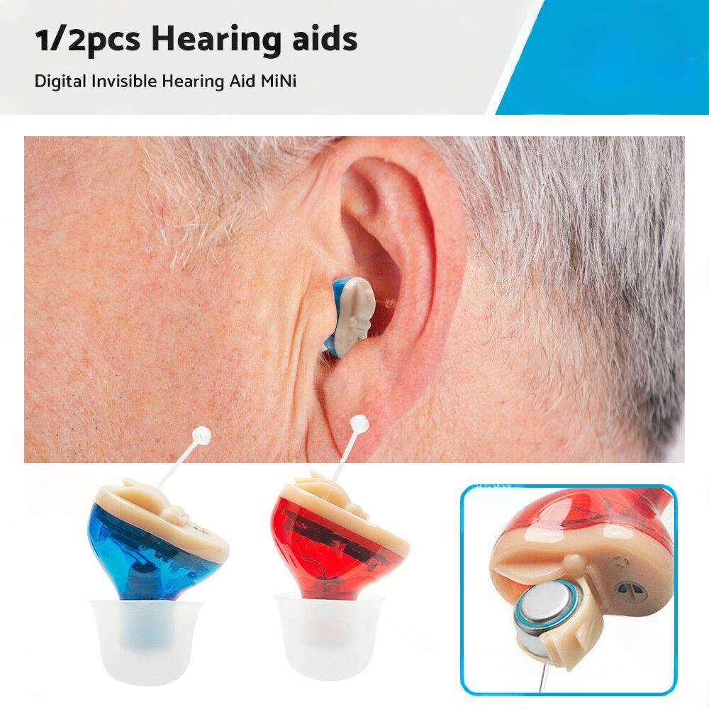 Digital Invisible Hearing Aid MiNi CIC Small Sound Voice Amplifier Enhancer L R
