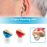Digital Invisible Hearing Aid MiNi CIC Small Sound Voice Amplifier Enhancer L R
