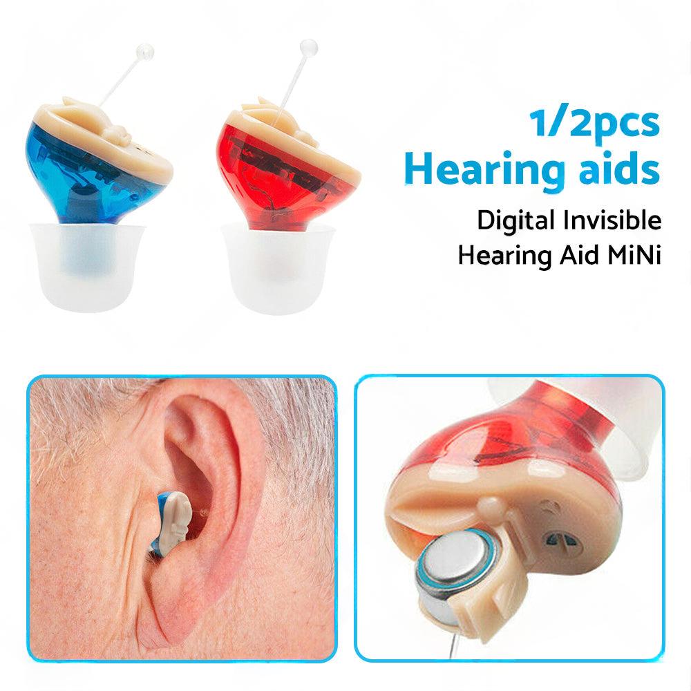 Digital Invisible Hearing Aid MiNi CIC Small Sound Voice Amplifier Enhancer L R