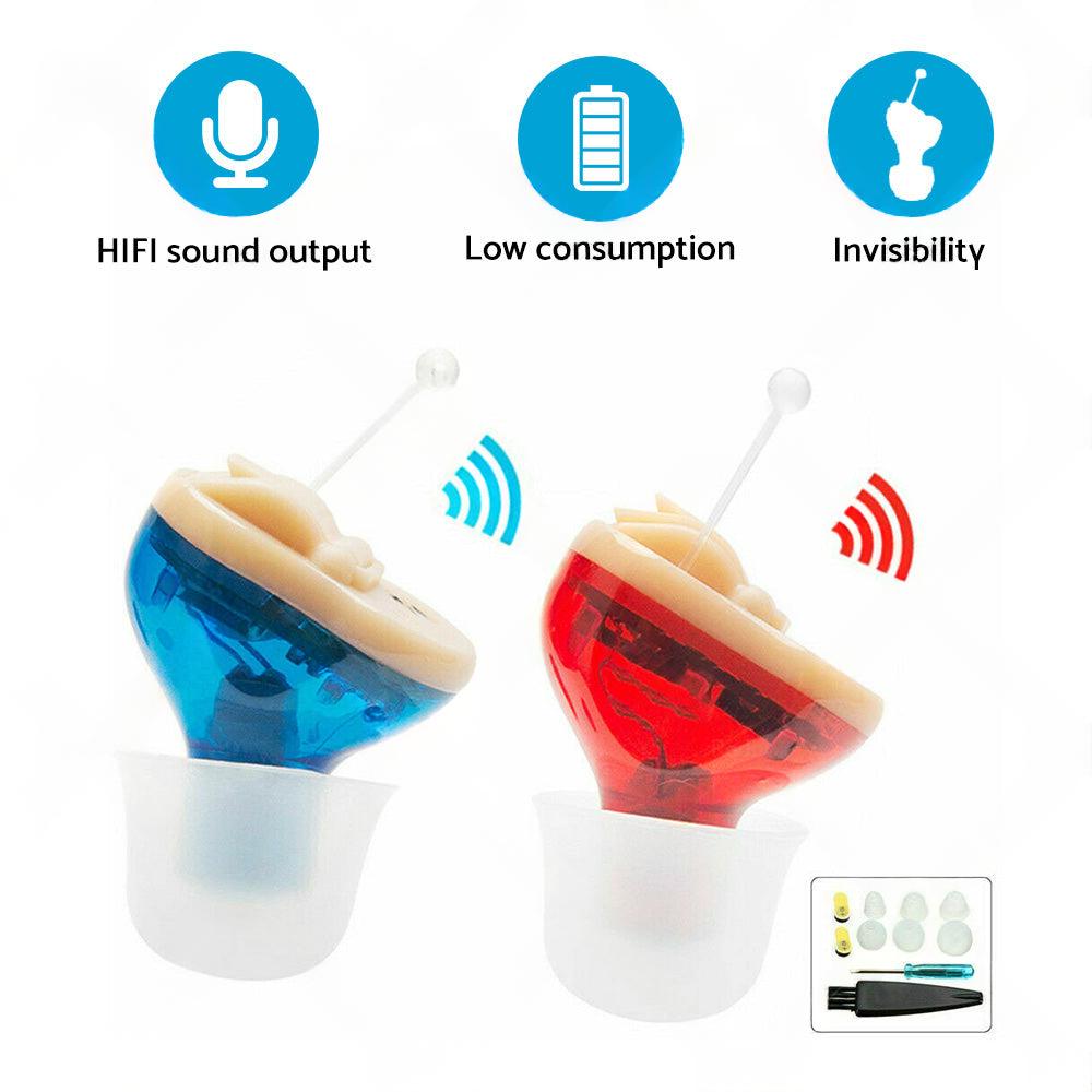 Digital Invisible Hearing Aid MiNi CIC Small Sound Voice Amplifier Enhancer L R