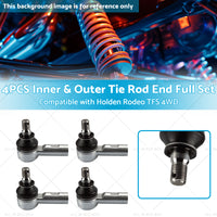 {{ 4PCS Inner  and  Outer Tie Rod End Full Set Suitable for Holden Rodeo TFS 4WD 89-03 }} - Buy Car Parts Online at {{ Kaka Auto Parts }}.