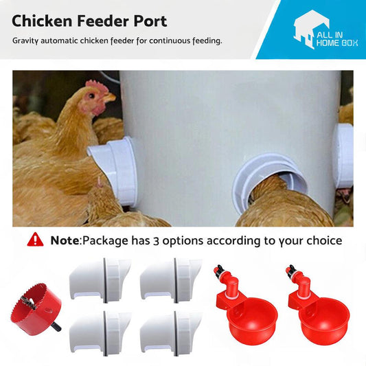 Chicken Feeder DIY Port PVC Gravity Fed Chicken Feeder