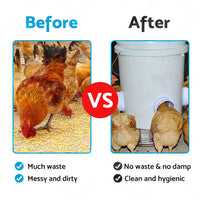 Chicken Feeder DIY Port PVC Gravity Fed Chicke Feeder