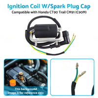 Ignition Coil W or Spark Plug Cap Suitable for Honda CT90 Trail CM91  C90M