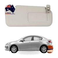 1x Right Driver Side Sun Visor Gray Suitable For Mazda 3 2010-2013 BBM369-270C-75