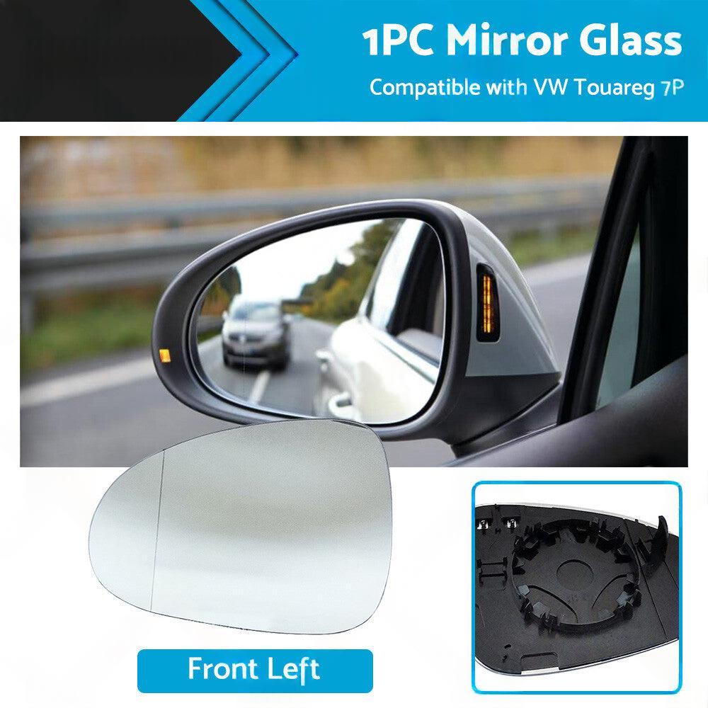 Left Heated Convex Mirror Glass with Base Suitable For VW Touareg 7P 2011¡§C2018