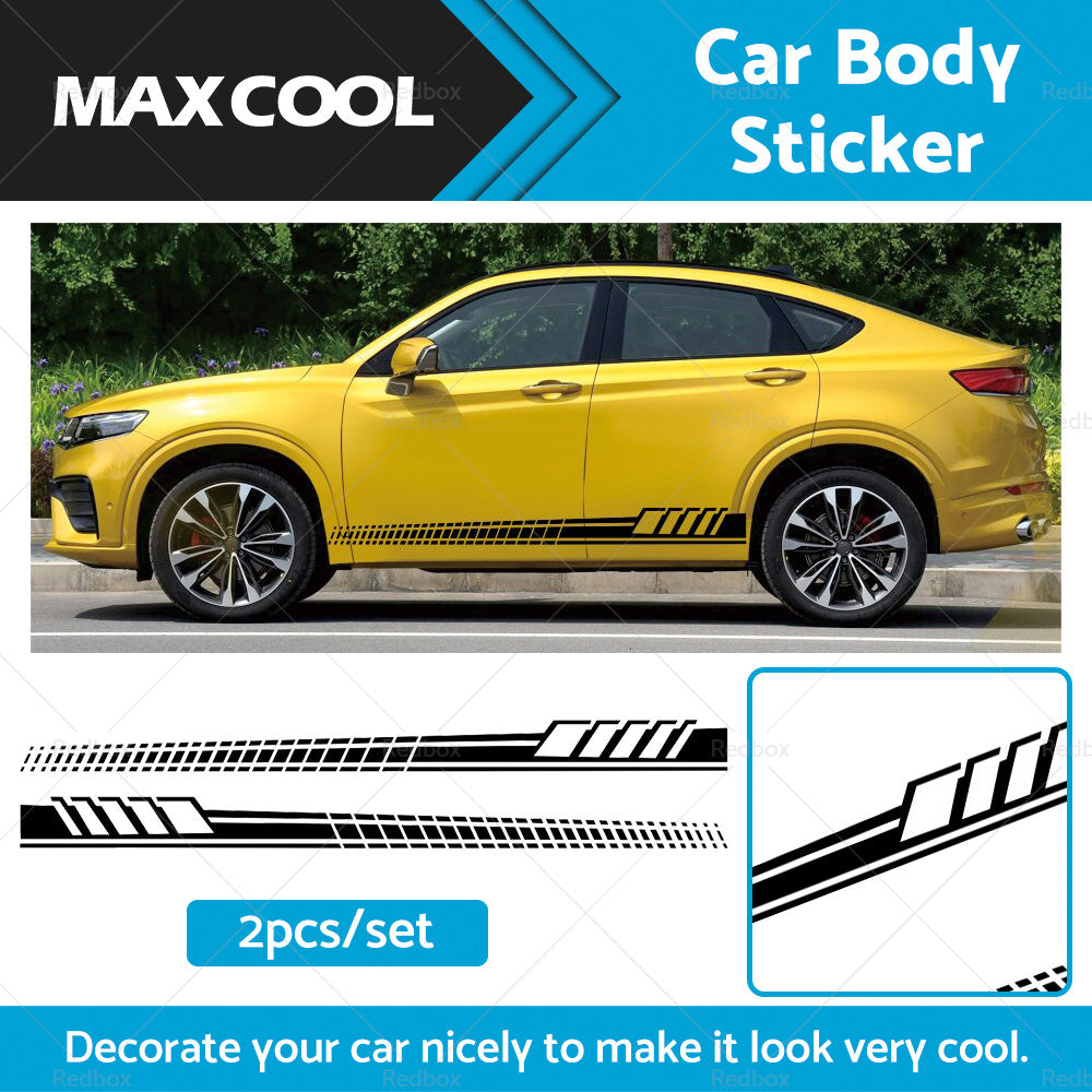 {{ 2pcs set Car Body Stickers Long Stripe Side Skirt Decoration Decals }} - Buy Car Parts Online at {{ Kaka Auto Parts }}.