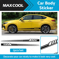 {{ 2pcs set Car Body Stickers Long Stripe Side Skirt Decoration Decals }} - Buy Car Parts Online at {{ Kaka Auto Parts }}.