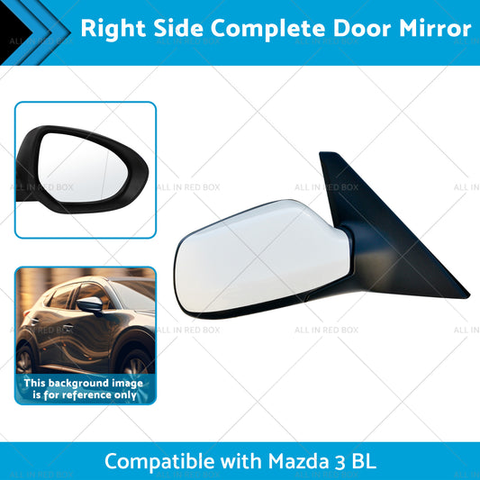 Right Door Mirror Suitable for Mazda 3 BL 2009-2013 NO Indicator White
