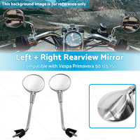 {{ Left  and  Right Rearview Mirror Chrome Suitable For Vespa Primavera 50 125 150 }} - Buy Car Parts Online at {{ Kaka Auto Parts }}.